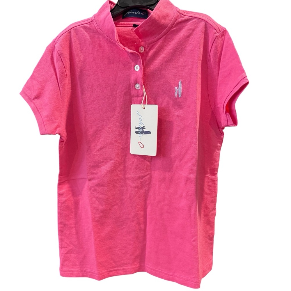 johnnie-O Vibrant Pink Girls Polo Shirt, Size 12